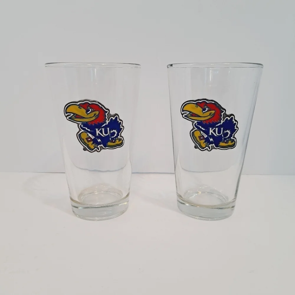 Kansas City Jayhawks 16oz‎ Decorative Drinking Glasses